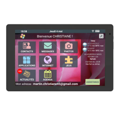 FACILOTAB - Tablette Senior - Simple et Intuitive, Idéal pour Personne Âgée - Grand Ecran Tactile Adapté