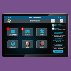Facilotab L Rubis - WiFi/4G - 64 Go - Android 13 - Tablette simplifiée pour Seniors