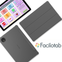 Facilotab L Rubis - WiFi/4G - 64 Go - Android 13 - Tablette simplifiée pour Seniors