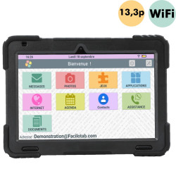 Facilotab XXL - WiFi - 128 Go - Android 13 - Très grand écran -  Coque renforcée- Tablette simplifiée pour Seniors