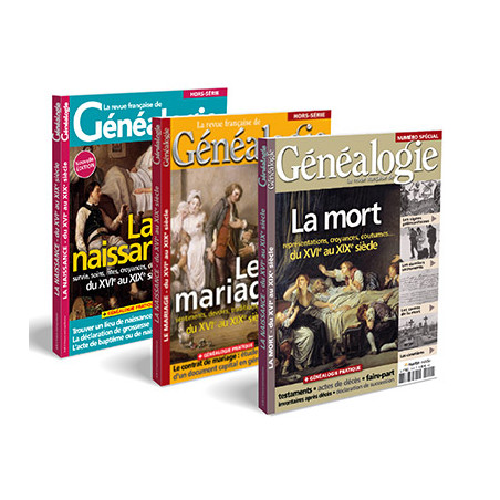 Pack de 3 titres : La naissance - Le mariage - La mort