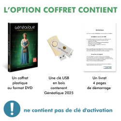 Option coffret Clé USB Généatique 2025