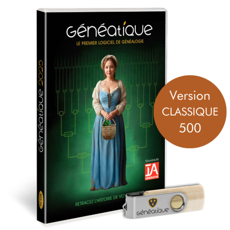 Coffret Généatique 2025 Classique avec Clé USB