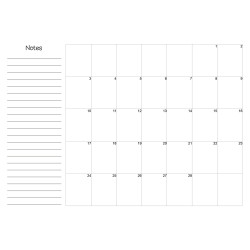 exemple de page du calendrier mural