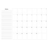 exemple de page du calendrier mural