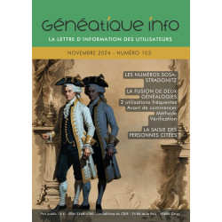 Généatique Info n° 103 par courrier -  Novembre 2024