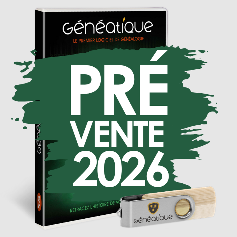 Option coffret Clé USB Généatique 2026 Option coffret Clé USB Généatique 2026
