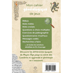 Mon cahier généalogique de jeux "Avant la révolution"