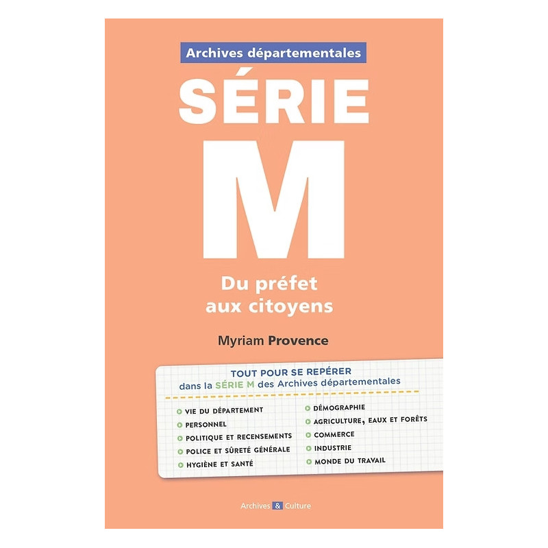 Archives départementales : série M