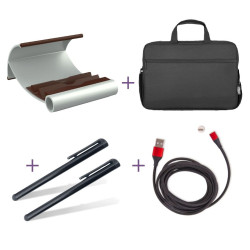 Pack Support Alu + Sacoche + Stylets + Cable magnétique