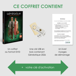 Généatique 2026 Prestige en coffret + Guide Essentiel
