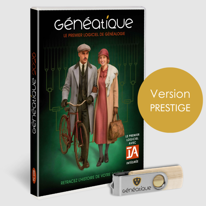 Généatique 2026 Prestige en coffret + Guide Essentiel
