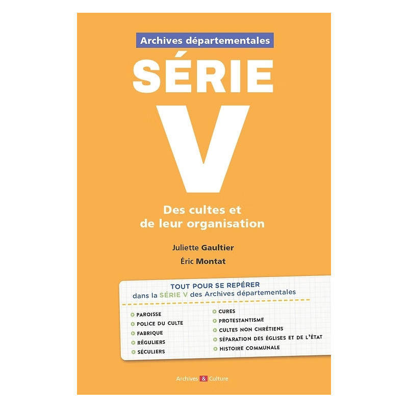 Archives départementales : série V