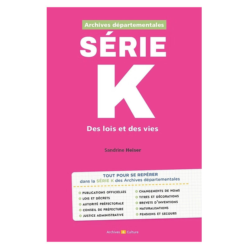 Archives départementales : série K
