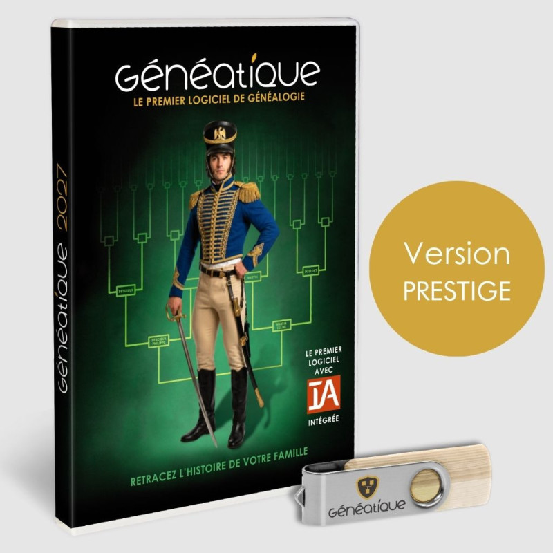 Coffret Généatique 2027 Prestige avec Clé USB