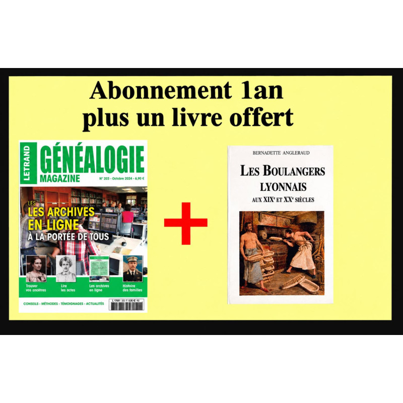 Abonnement d'1 an à Généalogie Magazine par courrier + Cadeau offert