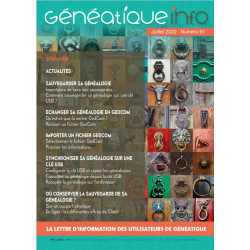 Généatique Info n° 91 en téléchargement - Ancien numéro - Juillet 2020
