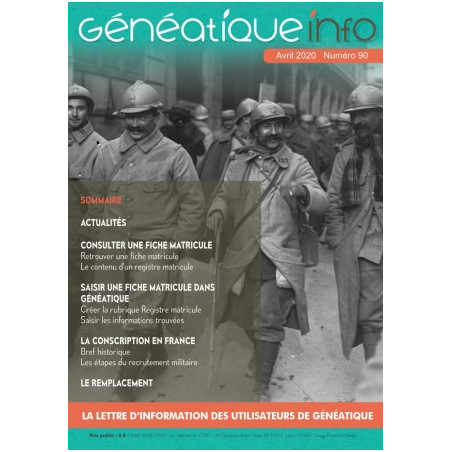 Généatique Info n° 90 en téléchargement - Ancien numéro - Avril 2020