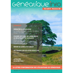 Généatique Info n° 88 en téléchargement - Ancien numéro - Octobre 2019