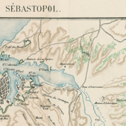 Carte de Sébastopol, 24 octobre 1854