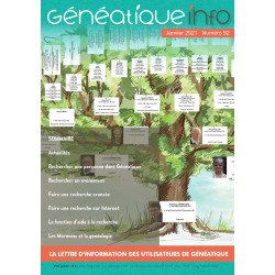 Généatique Info n° 92 en téléchargement - Ancien numéro - Janvier 2021