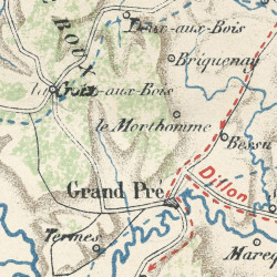 Carte de la bataille de Valmy, 1792
