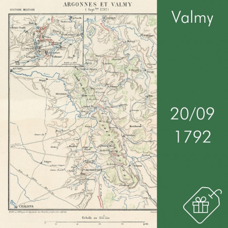 Carte de la bataille de Valmy, 1792