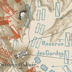 Carte de la bataille de Borodino, 1812