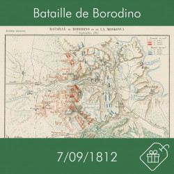 Carte de la bataille de Borodino, 1812