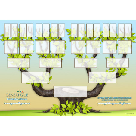 Arbre généalogique ascendant gratuit de 5 générations à imprimer