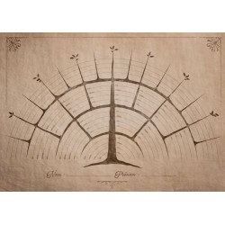 Arbre généalogique à imprimer « circulaire sépia »