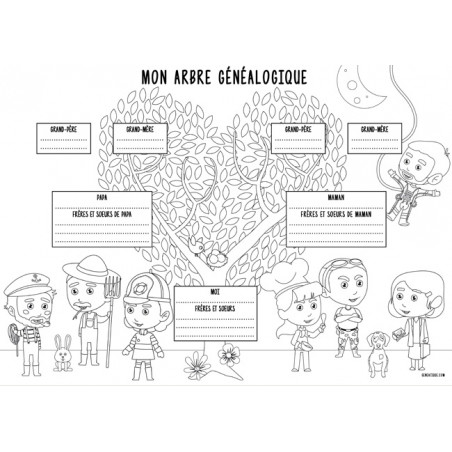 Arbre généalogique à imprimer « Coloriage »