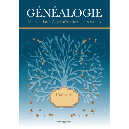 Mon arbre relié 7 générations à remplir