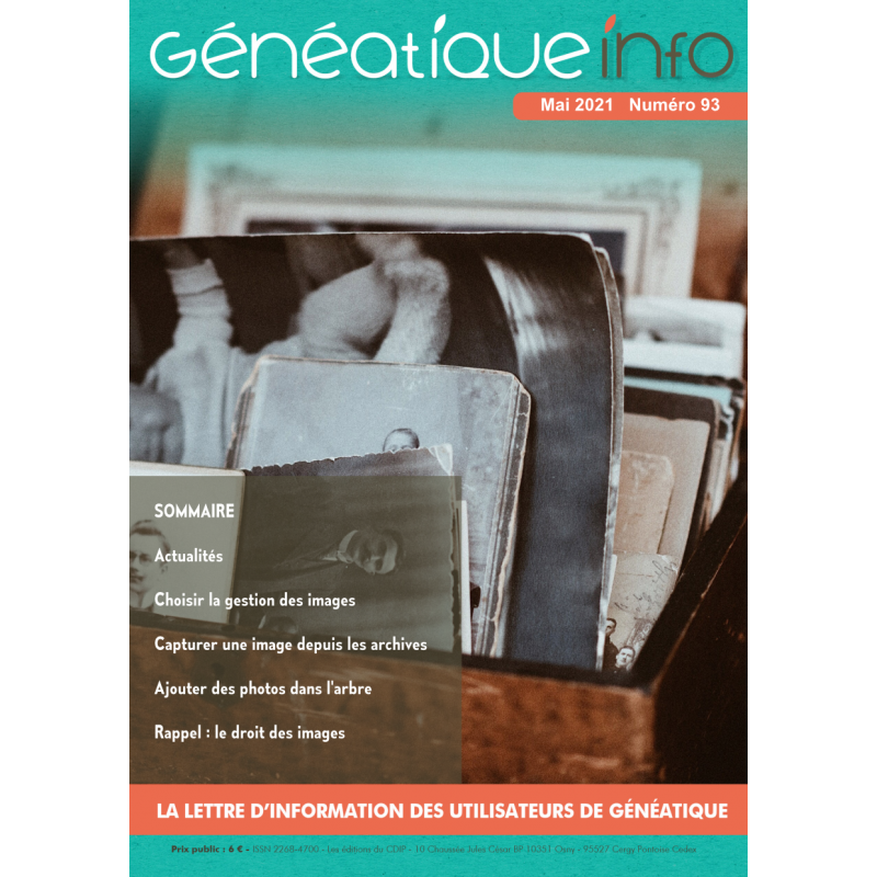 Généatique Info n° 93 en téléchargement - Ancien numéro - Mai 2021