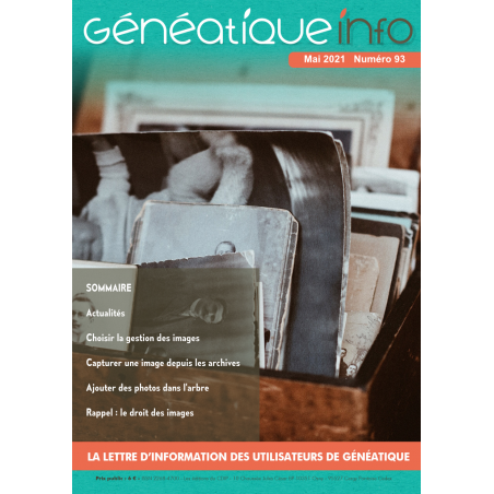 Généatique Info n° 93 par courrier - Ancien numéro - Mai 2021