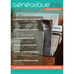Généatique Info n° 94 par courrier - Ancien numéro - Janvier 2022