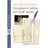 Les abréviations françaises et latines XIVe-XVIIIe siècles