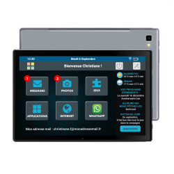 Facilotab L Rubis - WiFi/4G - 64 Go - Android 11 - Etui - Tablette simplifiée pour Seniors - Occasion - Très bon état