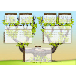 Arbre généalogique à télécharger « Vert »
