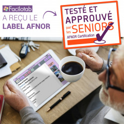 FACILOTAB - Tablette Senior - Simple Intuitive et sans Abonnement - Cadeau idéal pour Personne Agée - Modèle 2023 10,1p WiFi 4G