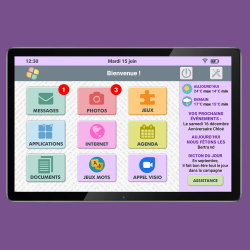 FACILOTAB - Tablette Senior - Simple Intuitive et sans Abonnement - Cadeau idéal pour Personne Agée - Modèle 2023 10,1p WiFi 4G