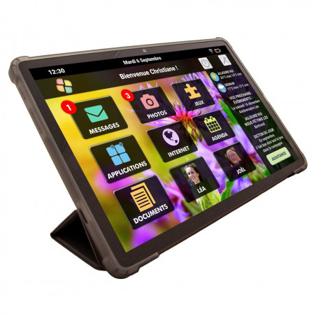 FACILOTAB - Tablette Senior - Simple Intuitive et sans Abonnement - Cadeau  idéal pour Personne Agée - Modèle 2023 10,1p WiFi 4G
