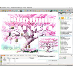 Modèle d'arbre généalogique artistique « Fête des mères » pour Généatique en téléchargement