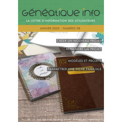 Généatique Info n° 98 par courrier -  Janvier 2023