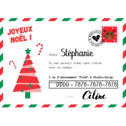 Pour offrir : abonnement annuel Studio-Scrap Futé + carte à imprimer