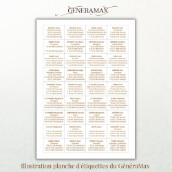 Kit GénéraMax avec Étiquettes - arbre généalogique vierge