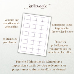 Kit GénéraMax avec Étiquettes - arbre généalogique vierge