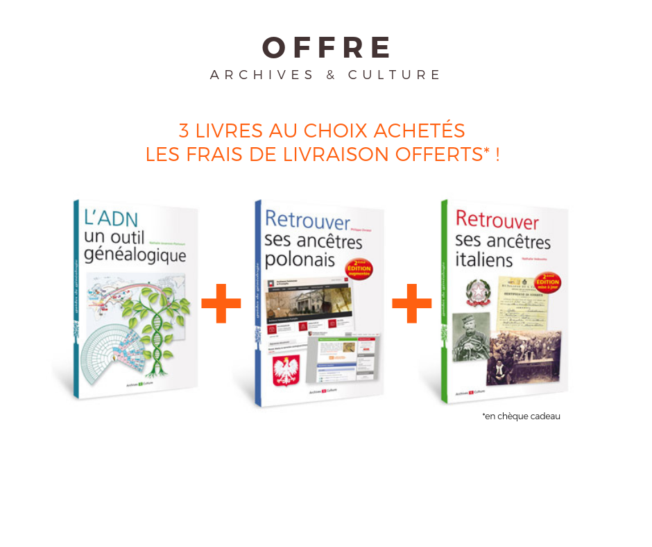 Remboursement des frais de livraison pour 3 ouvrages Archives & Culture achetés