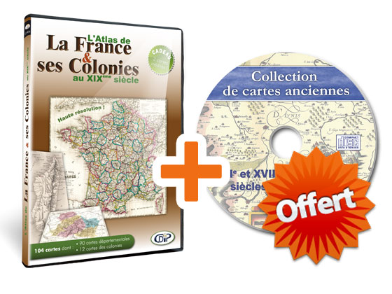 L'Atlas de France et ses colonies  + cartes anciennes