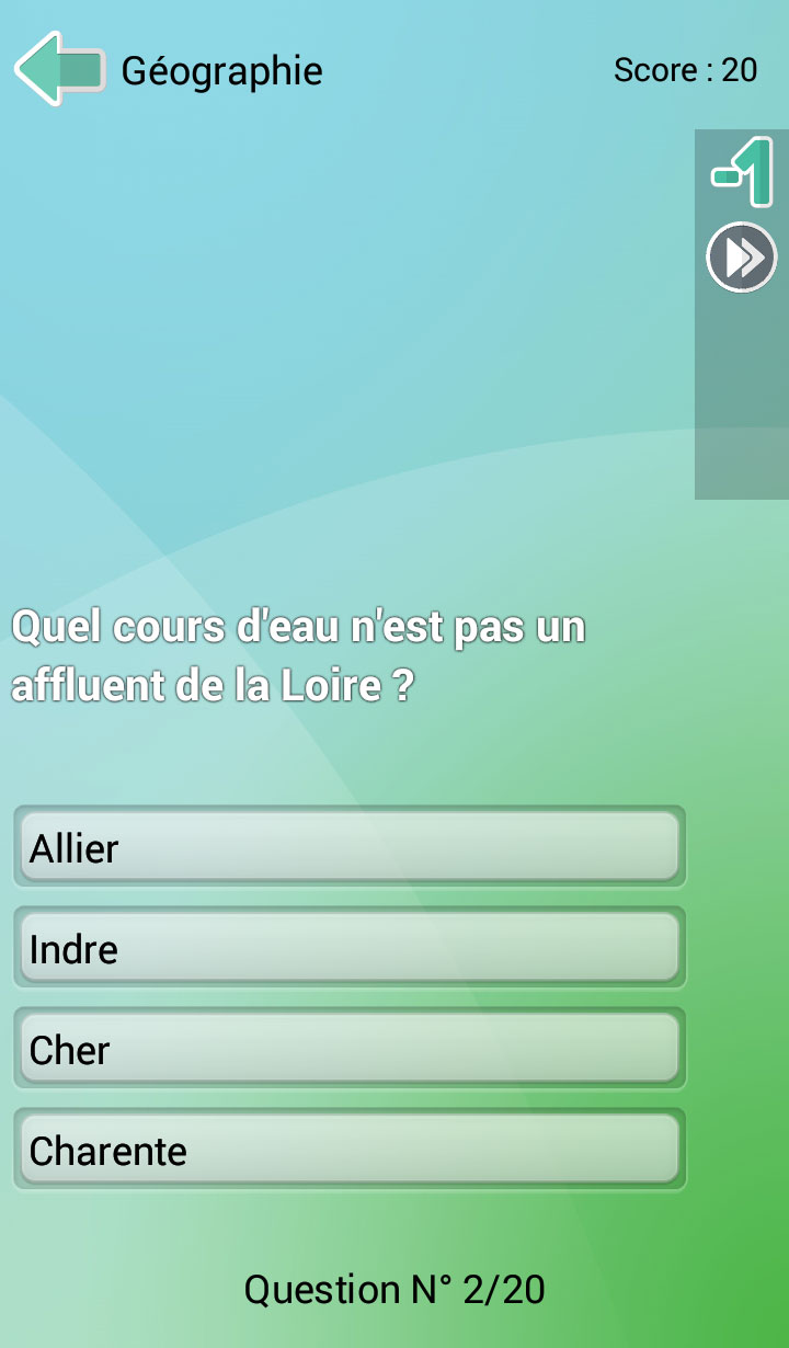 Quel cours d'eau n'est pas un affluent de la Loire ?